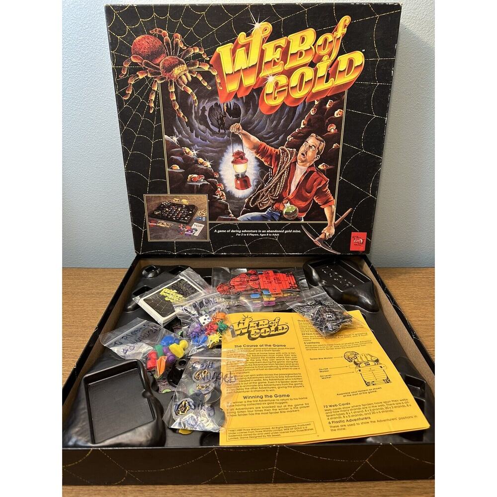 Vintage Web Of Gold Board Game TSR 1989 Strategy Game Multiplayer- Read Disc